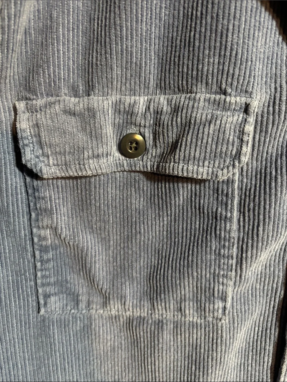GAP Men's Slate Blue Corduroy Overshirt Jacket